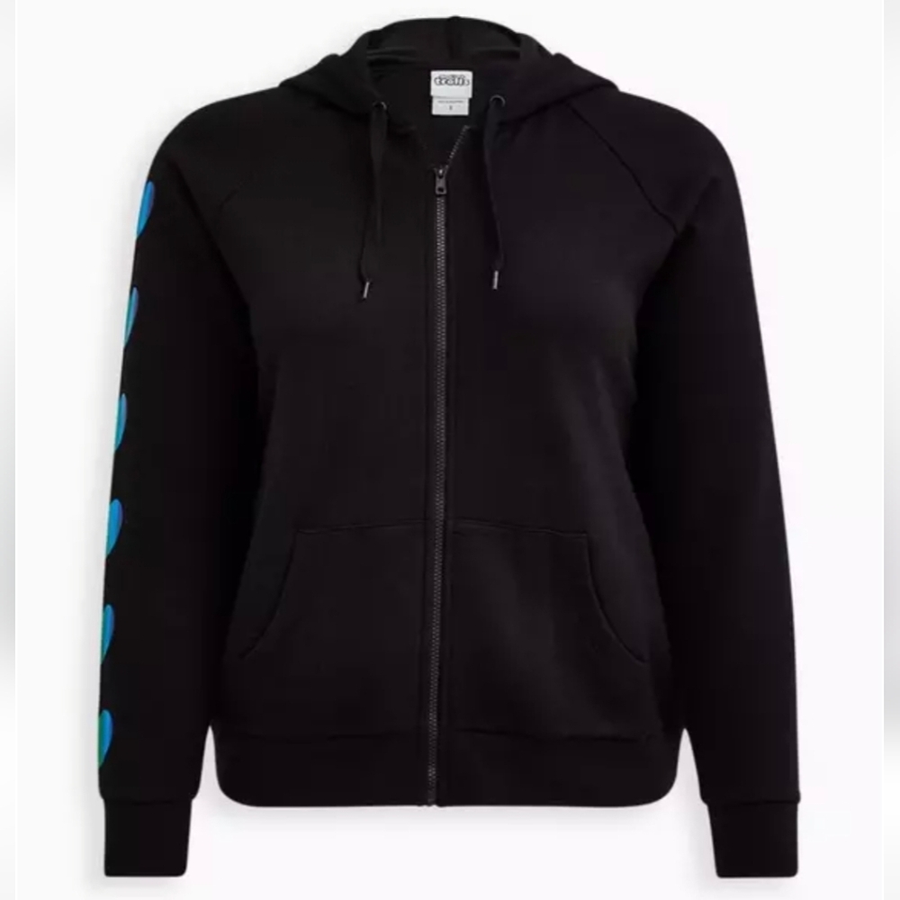 Torrid Trolls "Love Always" Zip Up Hoodie ❤️🧡💚💙💜 - Picture 2 of 7
